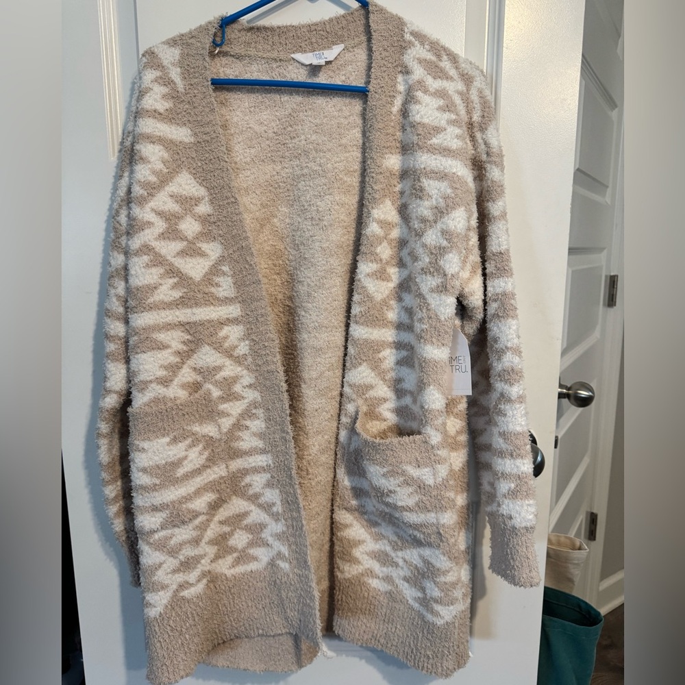 Time &Tru Aztec cardigan sweater medium new with tags